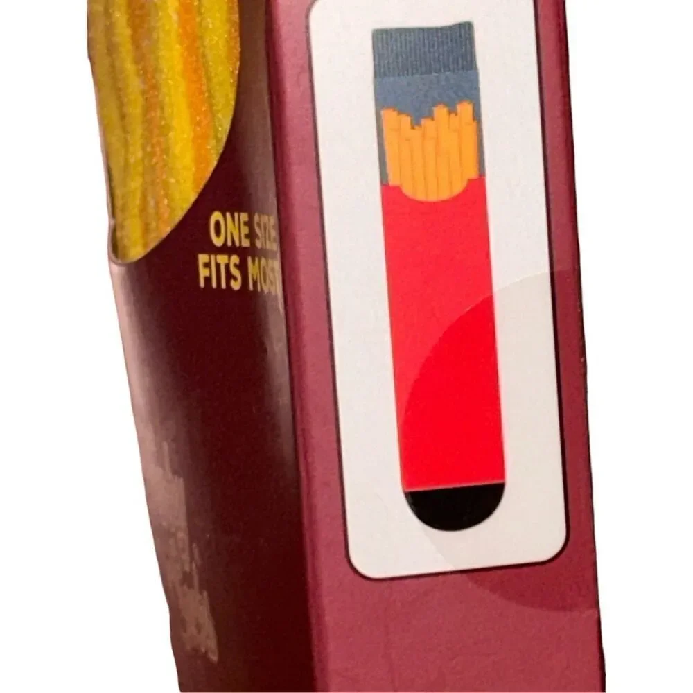 NEW WITH TAGS New Funky Socks- French Fries- One size Pair Novelty Socks- Funny,